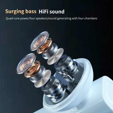Fones de ouvido duplos dinâmicos Auriculares Bluetooth - nacloset 5