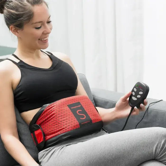 cinto vibratório abdominal com efeito sauna