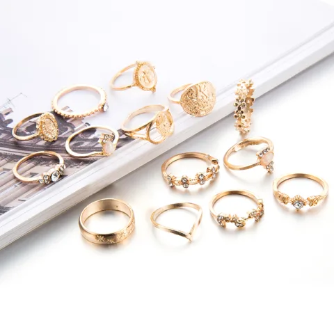 Conjunto de 15 Anéis Anéis - nacloset 4 Conjunto de 15 Anéis Anéis - nacloset 4