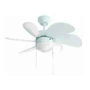 Ventilador de Teto com Luz Grupo FM VT-90B 50W 80 cm (Branco) Ar condicionado e ventiladores - nacloset