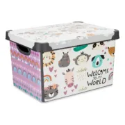 Caixa de Armazenagem World Com pegas Plástico 17 L (27,5 x 22 x 36,5 cm) Casa | Jardim - nacloset