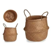 Cesto Fibra natural Castanho (30 x 29 x 30 cm) Casa | Jardim - nacloset 2