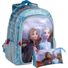 Frozen é uma marca que tem várias mochilas escolares femininas