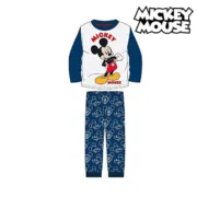 Pijama Infantil Mickey Mouse Azul Bebés e Crianças - nacloset