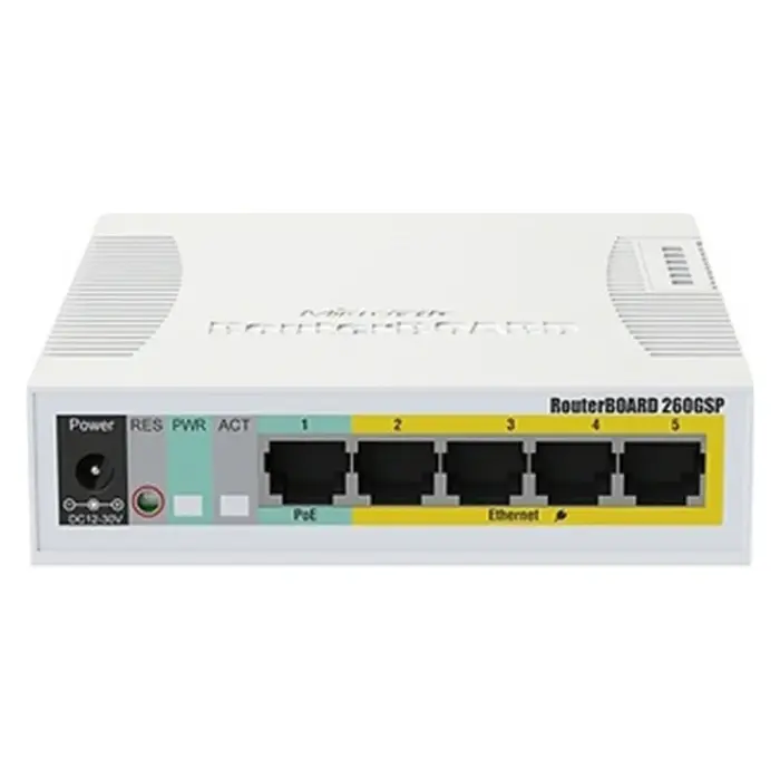 Switch de mesa Mikrotik RB260GSP Gigabit Ethernet Branco Alimentação - nacloset 2