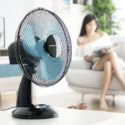 Ventilador de Mesa InnovaGoods Ø 30 cm 35W Preto Azul Ar condicionado e ventiladores - nacloset