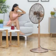 Ventilador de Pé Copper Retro InnovaGoods Ø 40 cm 55W Ar condicionado e ventiladores - nacloset