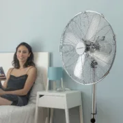 Ventilador de Pé Chrome Retro InnovaGoods Ø 40 cm 55W Ar condicionado e ventiladores - nacloset 2