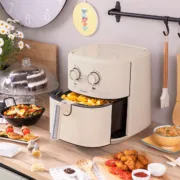Fritadeira sem Óleo InnovaGoods Vynner Pro 5500 Aço inoxidável Creme 1700 W 5,5 L Black Friday - nacloset