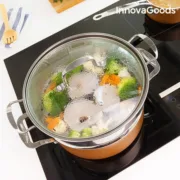 Trem de Cozinha com Vaporeira Copper-Effect (6 Peças) Acessórios de Cozinha - nacloset 2