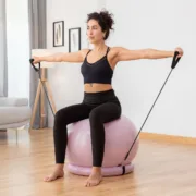 Bola de Yoga com Anel de Estabilidade e Bandas de Resistência Ashtanball Aparelhos de Musculação - nacloset 2