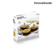 Conjunto de Frigideiras Gold-Effect InnovaGoods (5 Peças) Acessórios de Cozinha - nacloset 2