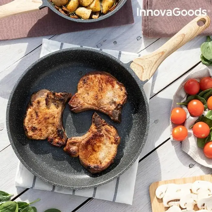 Frigideira Premium Granite-Effect InnovaGoods (28 cm) Acessórios de Cozinha - nacloset 2