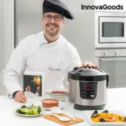 Robot de Cozinha com Receitas Smart InnovaGoods 4 L 800W Preto Aço Acessórios de Cozinha - nacloset