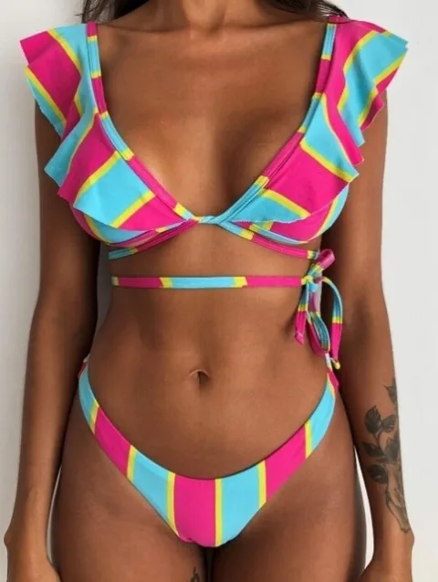 Conjunto de biquíni floral impresso Biquínis e fatos de banho - nacloset 21