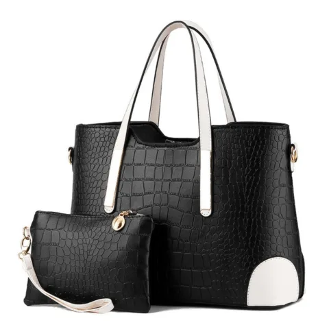 Bolsa Feminina Estilo Crocodilo com Carteira Acessórios de Moda - nacloset 8