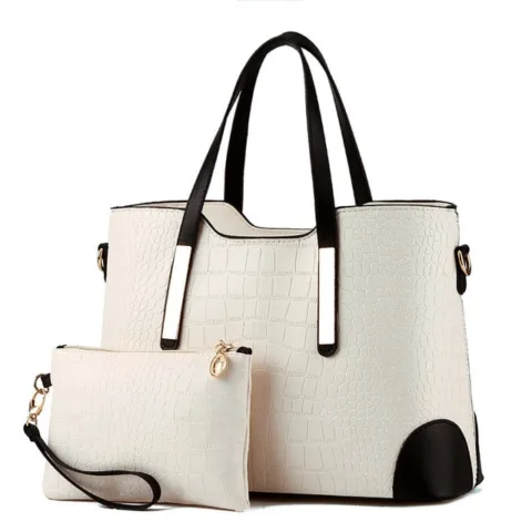 Bolsa Feminina Estilo Crocodilo com Carteira Acessórios de Moda - nacloset 7