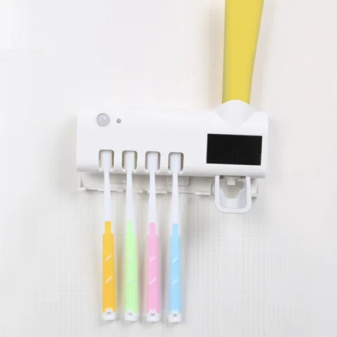 Suporte de escovas de dentes de parede Smart com UV e bateria solar Desinfecção por UV - nacloset 3