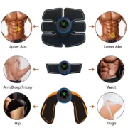 Eletroestimulador muscular elétrico ems sem fio nádegas e hip trainer abdominal Eletroestimuladores - nacloset 2
