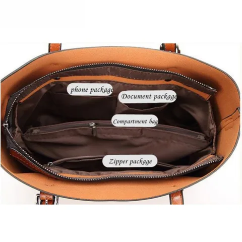 Bolsa Feminina Grande Wax (32 x 29 x 12 cm) Acessórios de Moda - nacloset 5 Bolsa Feminina Grande Wax (32 x 29 x 12 cm) Acessórios de Moda - nacloset 5