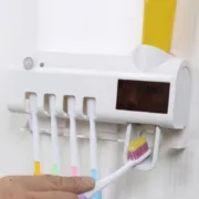 Suporte de escovas de dentes de parede Smart com UV e bateria solar Desinfecção por UV - nacloset 2