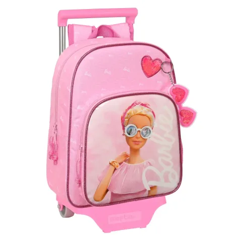 Mochila Escolar com Rodas Barbie Girl