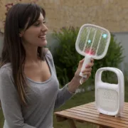 Lâmpada antimosquitos e raquete elétrica recarregável 2 em 1 Swateck Casa | Jardim - nacloset