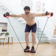Rolo Abdominal com Discos Giratórios, Bandas Elásticas Aparelhos de Musculação - nacloset 2