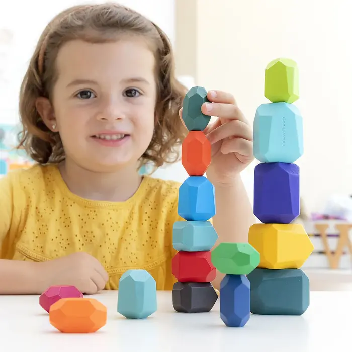 Pedras de Madeira Empilháveis de Equilíbrio Wotonys InnovaGoods 16 Peças Black Friday - nacloset 2