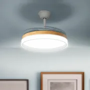 Ventoinha de Teto com Luz LED e 4 Pás Retráteis Blalefan InnovaGoods Madeira 72 W Ø49,5-104 cm Ar condicionado e ventiladores - nacloset 2