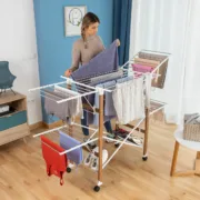 Estendal de Roupa Vertical com Rodas (38 Barras) Casa | Jardim - nacloset 2