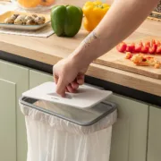 Suporte para Sacos de Lixo com Tampa Acessórios de Cozinha - nacloset 2