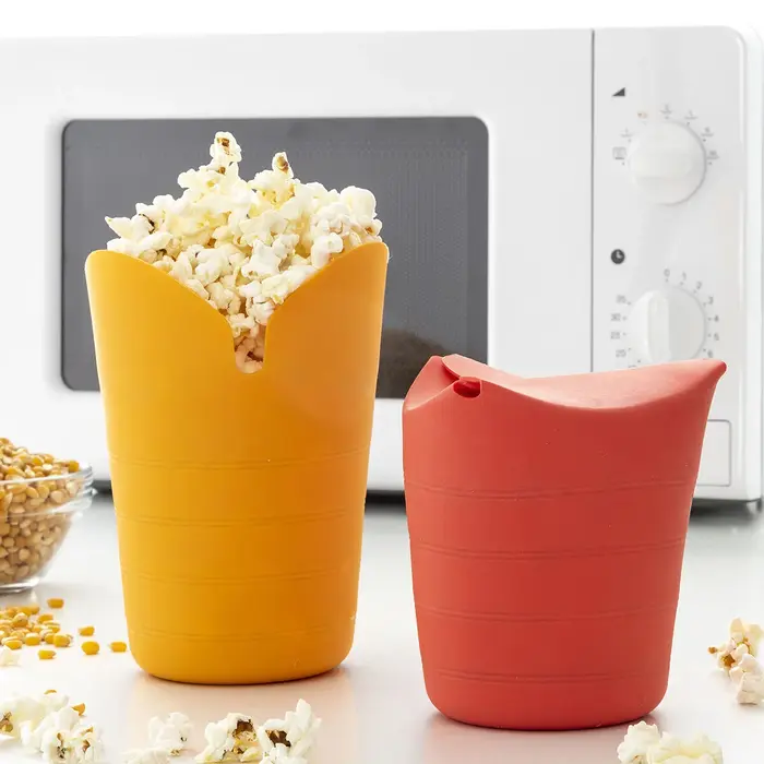 Utensílio para fazer pipocas em silicone dobrável Popbox   (Pack de 2) Acessórios de Cozinha - nacloset