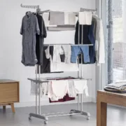 Estendal Dobrável Vertical com Rodas (24 Barras) Casa | Jardim - nacloset