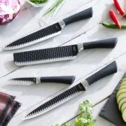 Conjunto de Facas Black Shark Swiss·Q Namiutsu InnovaGoods 4 Peças Conjuntos de Facas - nacloset