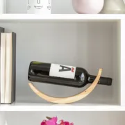 Suporte Flutuante em Madeira para Garrafas de Vinho Woolance Acessórios de Cozinha - nacloset