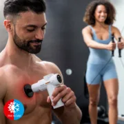 Pistola de Massagem Muscular (Frio e Calor) Equipamento Desportivo - nacloset