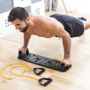 Prancha de flexões push-up com fitas de resistência de guia de exercícios Pulsher Aparelhos de Musculação - nacloset