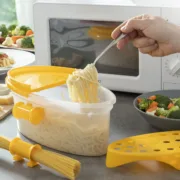 Caixa para Cozinhar Massa no Micro-ondas 4 em 1 com Acessórios e Receitas Pastrainest Acessórios de Cozinha - nacloset