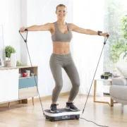 Plataforma Vibratória de Treino com Acessórios e Guia de Exercícios Vybeform Aparelhos de Musculação - nacloset