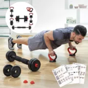 Conjunto de Pesos Ajustáveis 6em1 com Guia de Exercícios Sixfit Aparelhos de Musculação - nacloset