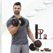 Conjunto de Pesos Ajustáveis 6em1 com Guia de Exercícios Sixfit Aparelhos de Musculação - nacloset 2