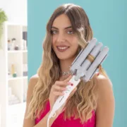 Modelador de Cabelo Cerâmico Triplo Alisadores - nacloset
