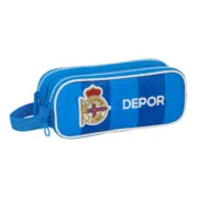 Estojo Duplo R. C. Deportivo de La Coruña Azul 21 x 8 x 6 cm Estojo 2 Divisórias - nacloset