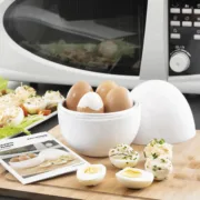 Cozedor de Ovos para o Micro-Ondas com Livro de Receitas Boilegg Acessórios de Cozinha - nacloset