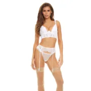 Conjunto de Lingerie Bombshell Boudoir Branco (S) Cuequinhas e tangas - nacloset