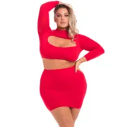 Conjunto de Lingerie Pink Lipstick Vermelho (3XL/4XL) Cuequinhas e tangas - nacloset