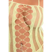 Bodystocking Pink Lipstick Amarelo (L) Lingerie e Roupa Interior - nacloset 2