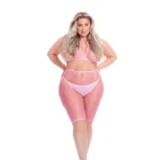 Conjunto de Lingerie Pink Lipstick Cor de Rosa (XL) Cuequinhas e tangas - nacloset