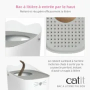 Caixa de Areia para Gatos Catit Pixi Box 52 x 41 x 47,5 cm Plástico Animais de Estimação - nacloset 2